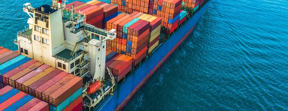 freight ship on the ocean